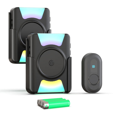 Daytech Sonnette portable étanche avec bouton d'appel et récepteur vibrant avec LED clignotante – Idéal pour les malentendants et les personnes âgées